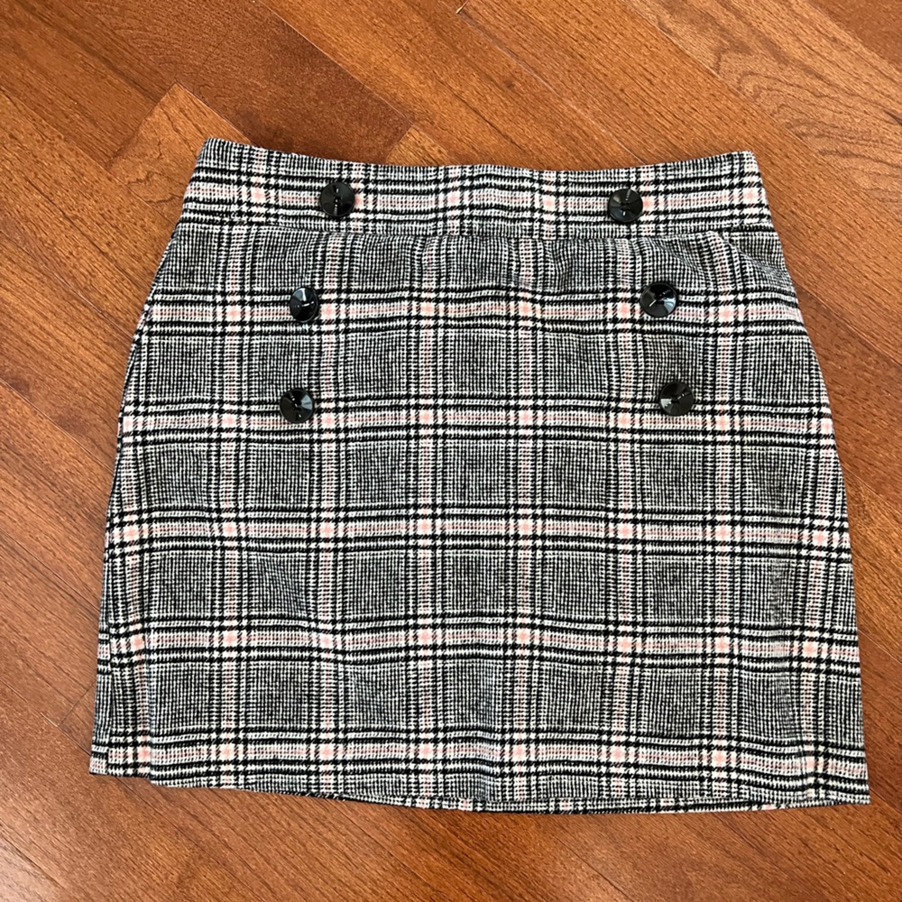 Winter plaid work skirt cute tartan check US 8. UK12